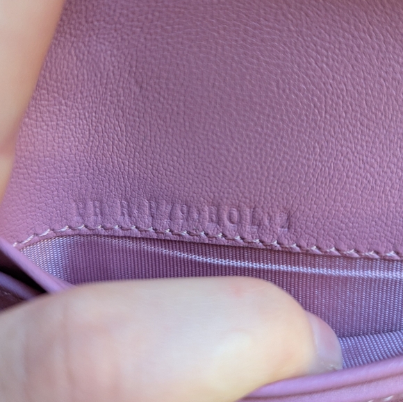 2 Piece! Valentino Garavani Rockstud Purple - Pink Wallet and Card Holder - Picture 9 of 16